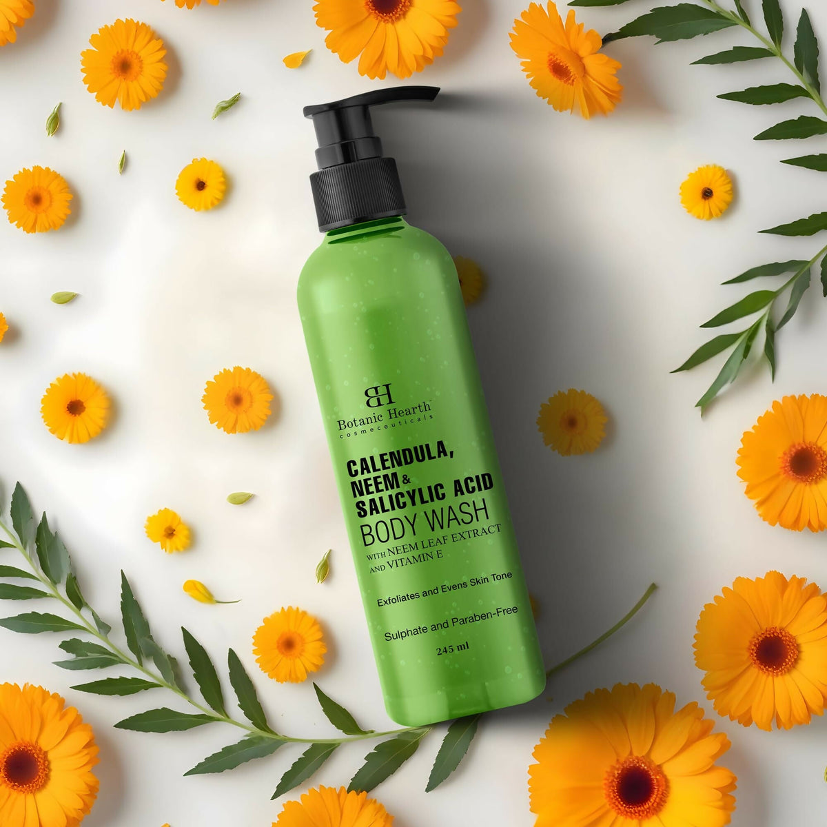 Botanic Hearth Calendula, Neem & Salicylic Acid Body Wash | Grocsy