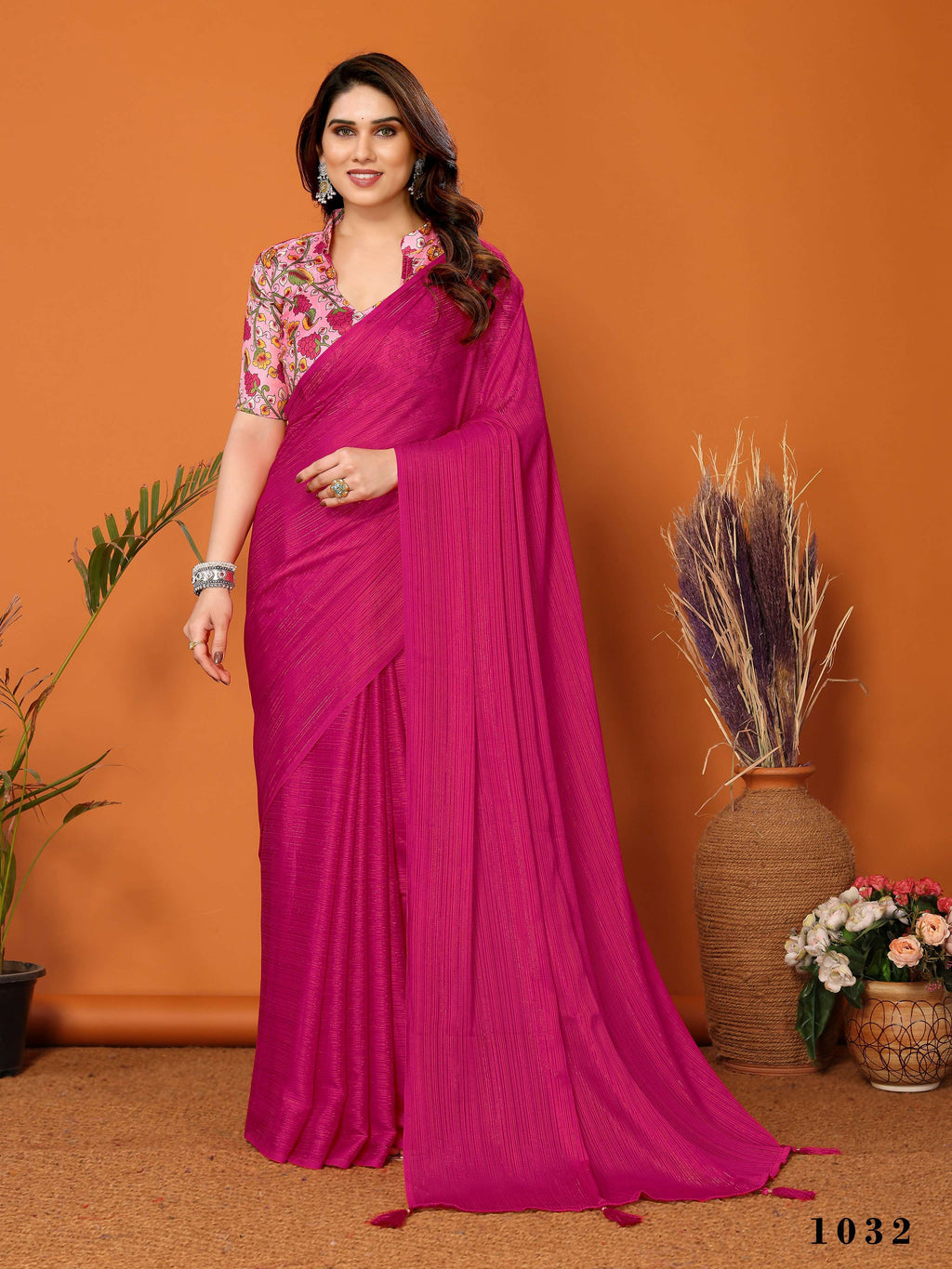Partywear Designer Pink Polyester Zari Fancy Saree - Starwalk | Grocsy