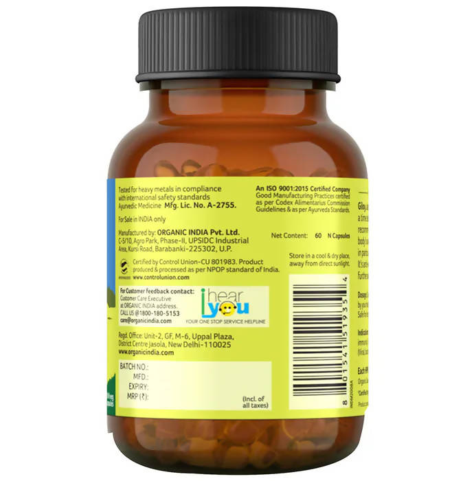 Organic India Giloy Capsules | Grocsy