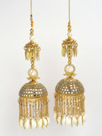 NVR Women's Pack Of 2 Gold-Polished Kundan Kaleera Sets | Grocsy