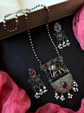 Joban Fashion Women Oxidize Black Polish Oxidized Elephant Pendant Necklace With Earring Set | Grocsy