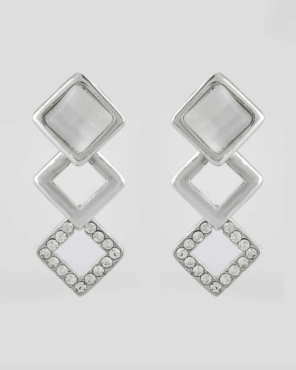 VOJ Stainless Steel Silver Silver Jewellery Set (Pack of 2) | Grocsy
