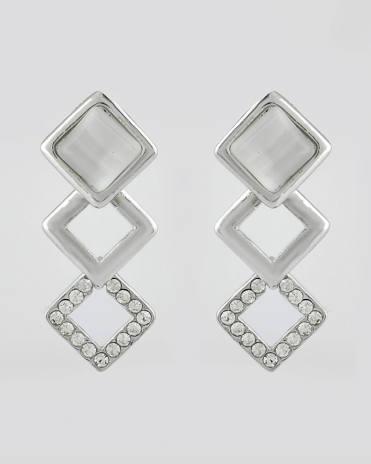 VOJ Stainless Steel Silver Silver Jewellery Set (Pack of 2) | Grocsy