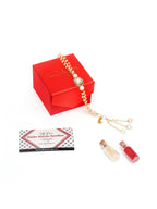Designer kundan Rakhi - Ruby Raang | Grocsy