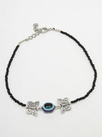NVR Women's Evil Eye Black Anklets | Grocsy