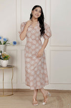 Miravan Womens Puff Sleeve Cheeku Pure Cotton Printed Maxi Dress | Grocsy