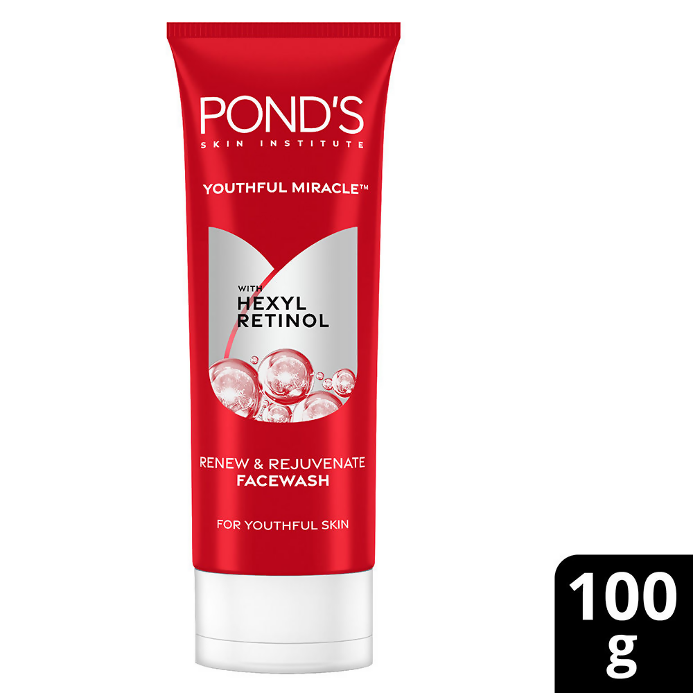 Ponds Youthful Miracle Hexyl Retinol, Renew & Rejuvenate Face Wash | Grocsy