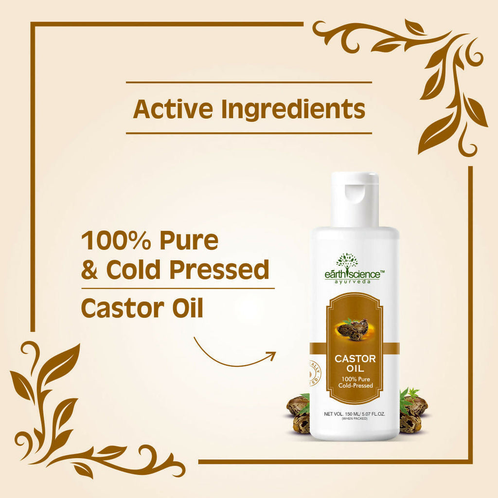 Earth Science Ayurveda 100% Pure Castor Oil | Grocsy
