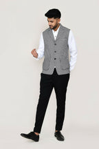 Joban Fashion White Colored Art Silk Fabric Kurta, Jacket With Straight Fit Pant | Grocsy