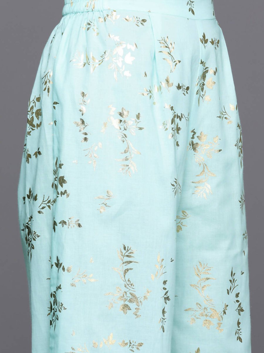Ahalyaa Women's Traditional Wear Co-ods - Blue | Grocsy