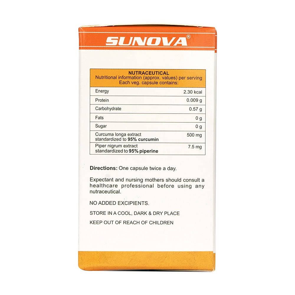 Sunova Curcumin-500 Traditional Immune Support Capsules | Grocsy