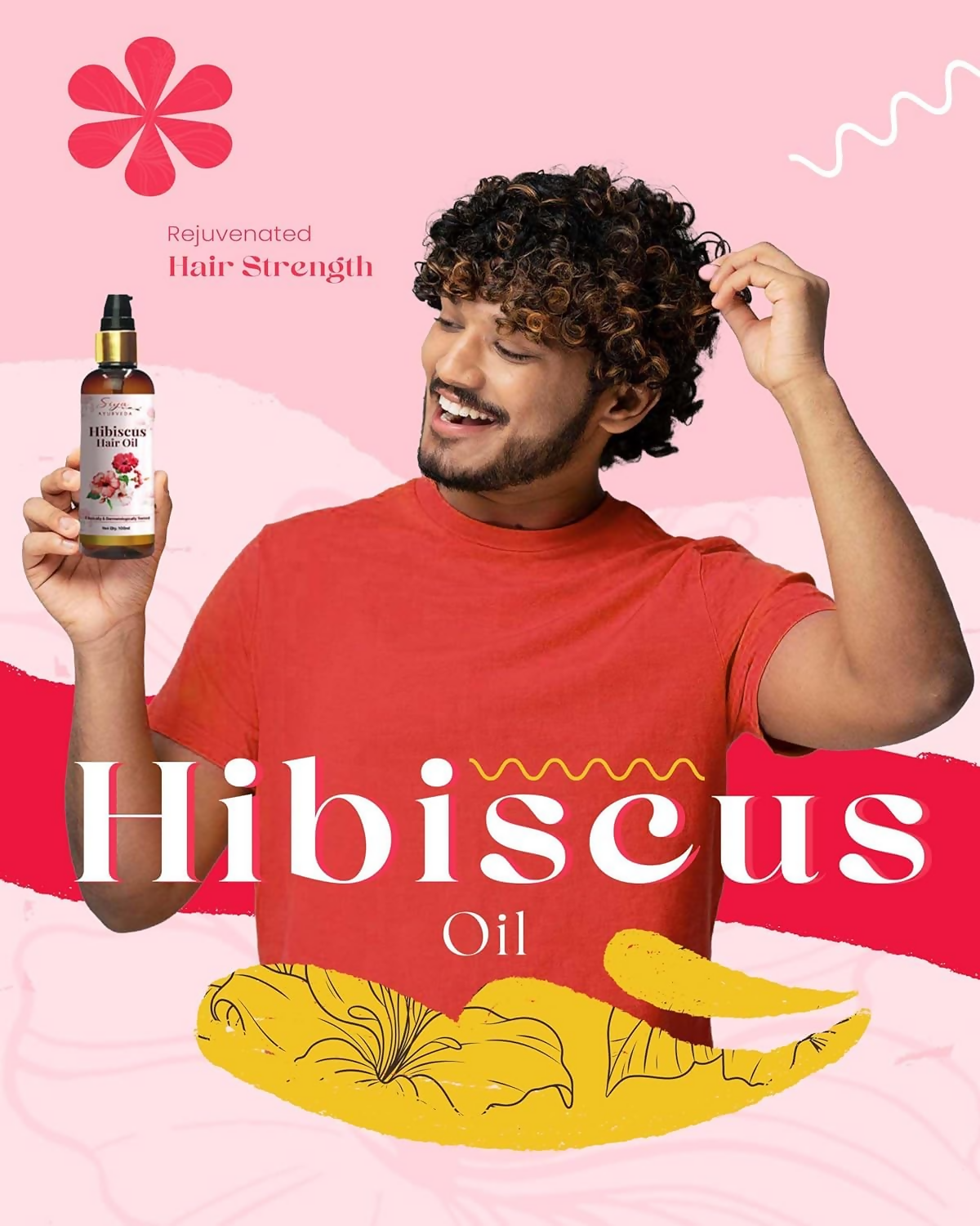 Siya Ayurveda Hibiscus Oil - Ayurvedic Oil for Hair Growth, Natural Hair Care | Grocsy
