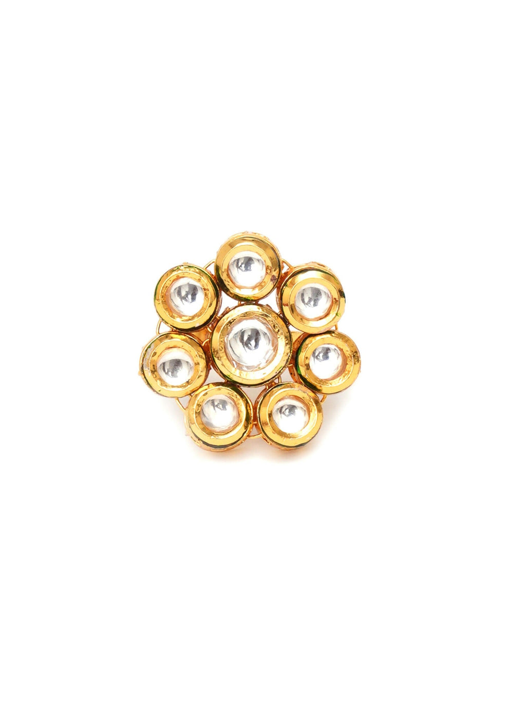Kundan Flower Ring (gold) - Ruby Raang | Grocsy