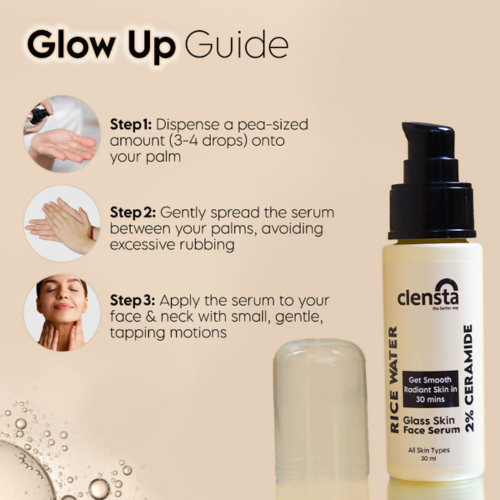 Clensta Rice Water Face Serum | Grocsy