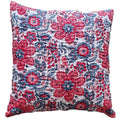 The Decor Nook Red And Blue Floral Print Cushion Cover | Grocsy