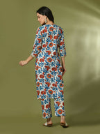 Myshka Women's Multi Printed Cotton Straight Party Kurta Set | Grocsy