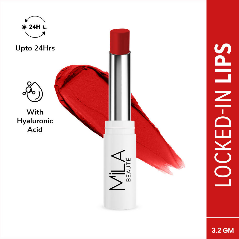 Mila Beaute 24 Hr Non-Transfer Matte Locked-In Lipstick - Fresh Tomato | Grocsy