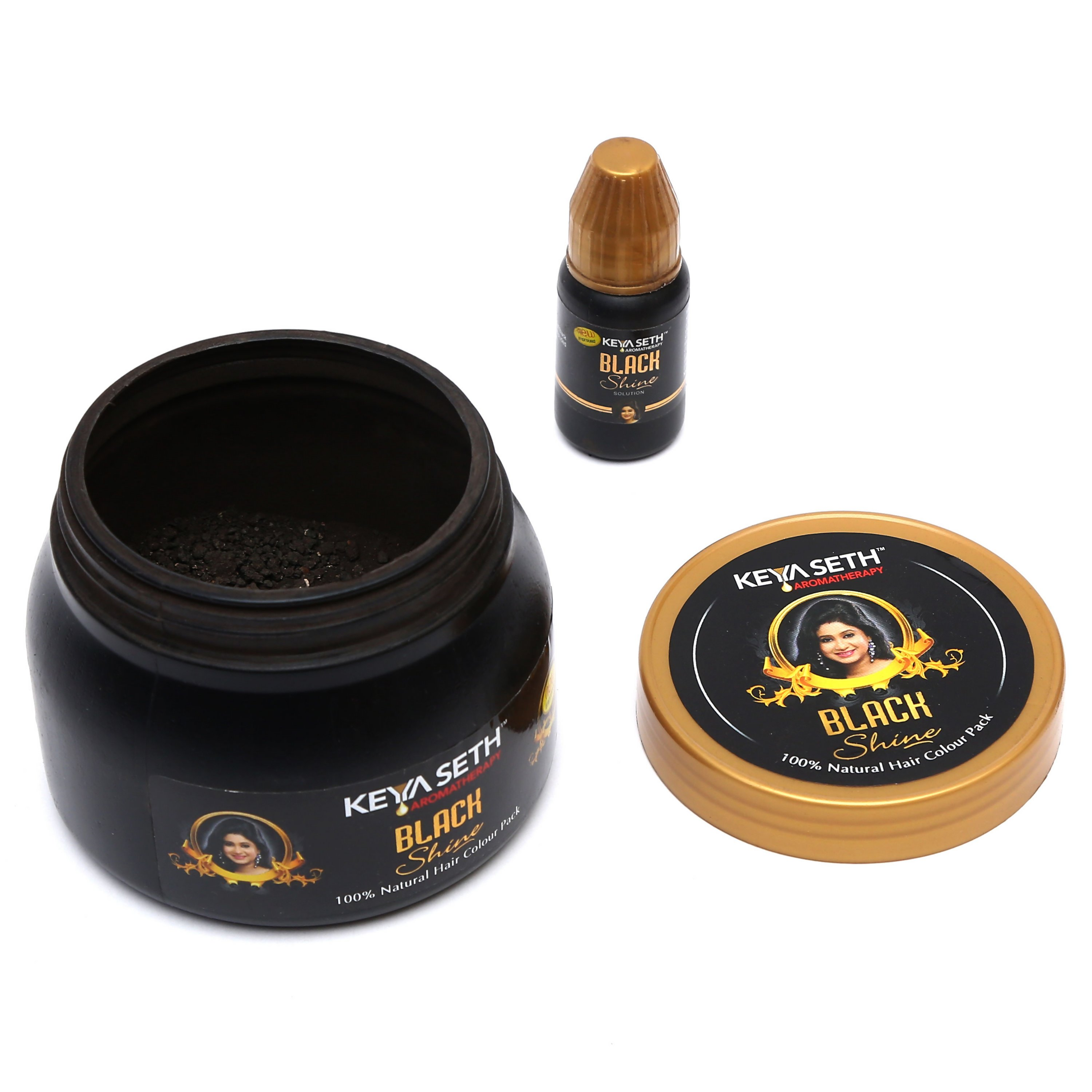 Keya Seth Aromatherapy- Black Shine Hair Pack Natural Hair Color | Grocsy
