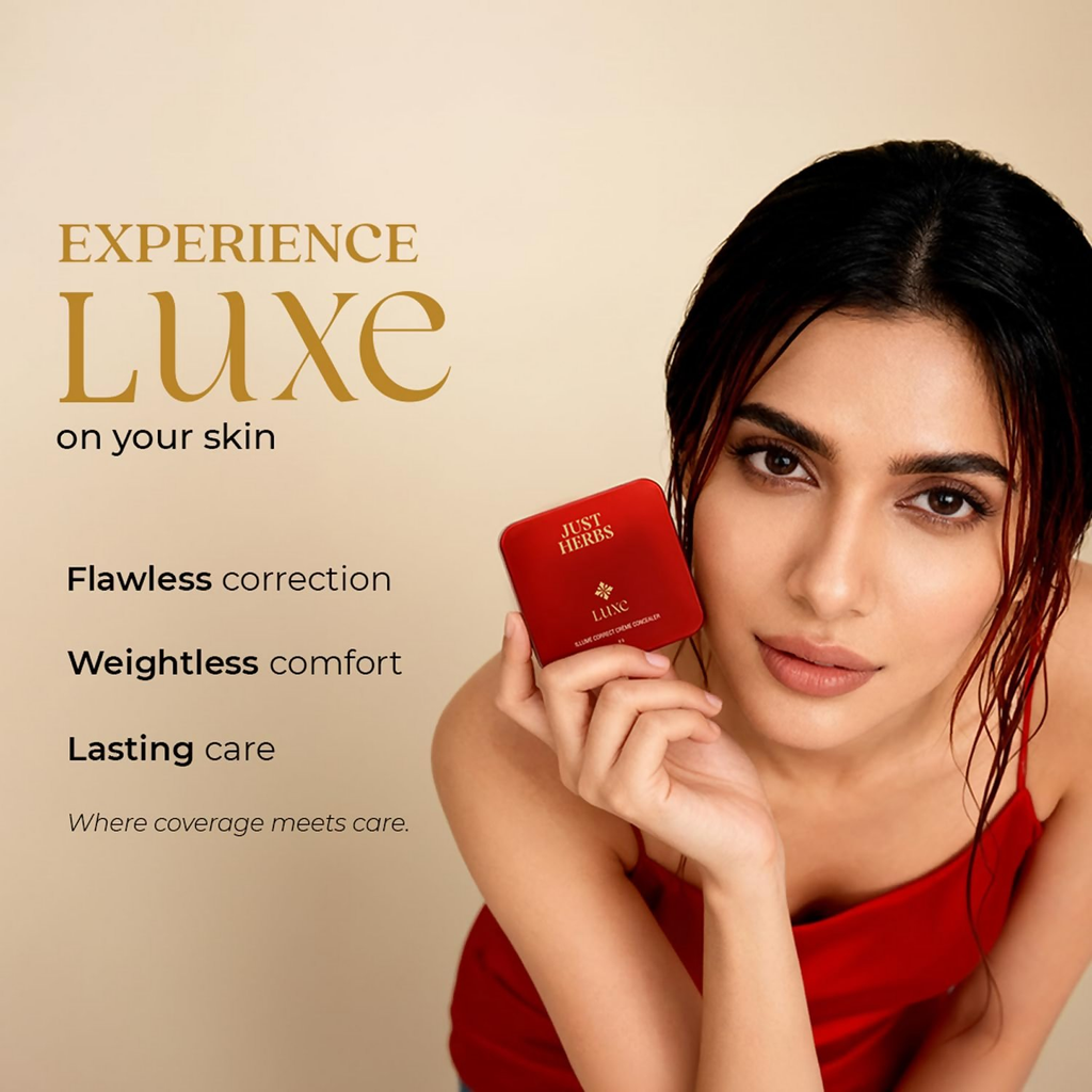 Just Herbs Luxe Illume Correct Créme Concealer Covers Dark Circles (140 Sand) | Grocsy