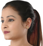 AanyaCentric Elegant Gold-Polished Ad American Diamond Earrings for Women Girls of All Ages