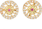 AanyaCentric Elegant Gold-Polished Ad American Diamond Earrings for Women Girls of All Ages