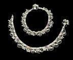 AanyaCentric Silver Plated White Metal Payal Indian Traditional Ethnic Fashion Imitation Jewellery Foot Chain | Grocsy