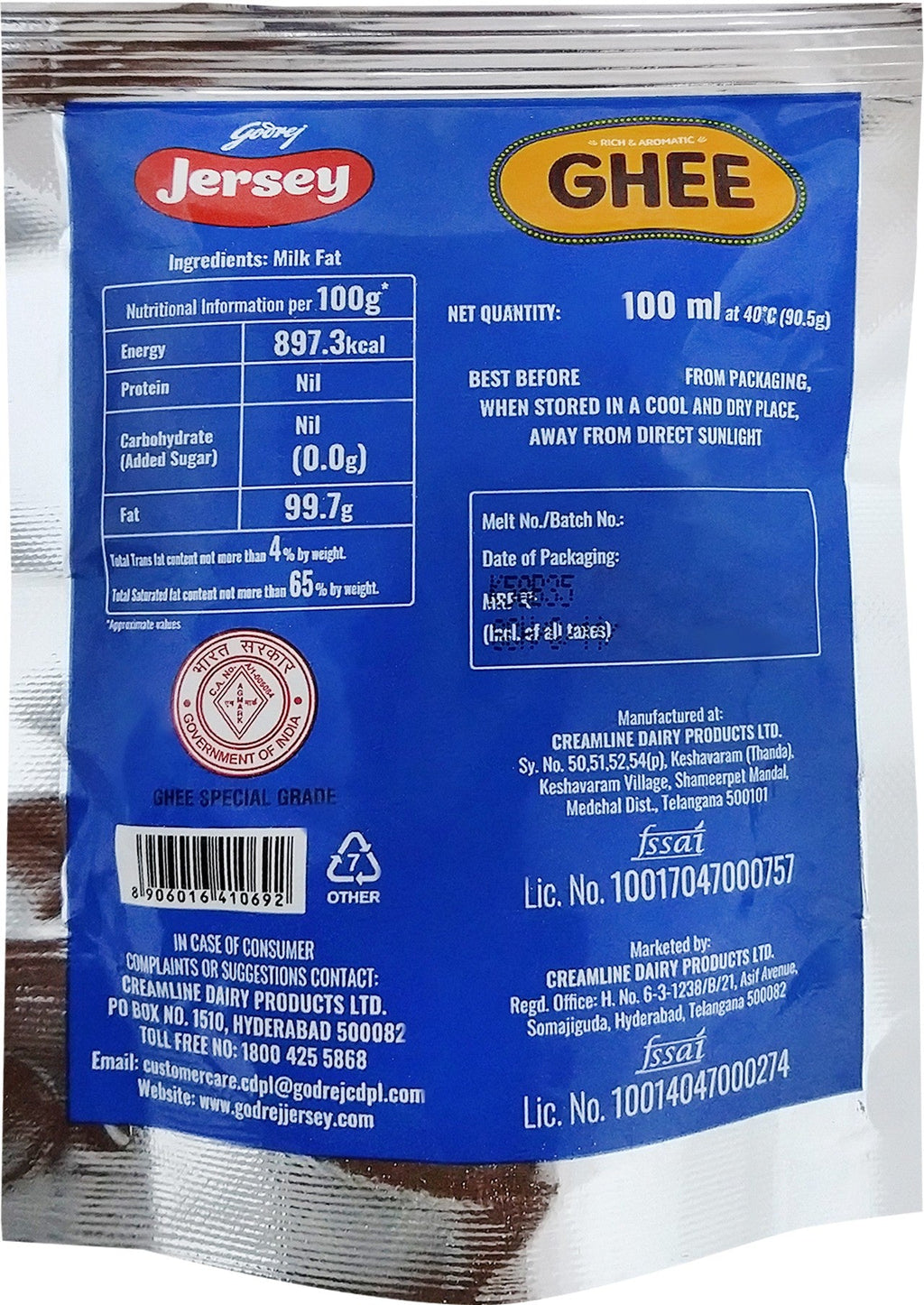 Godrej Jersey Ghee | Homemade Organic Authentic Ghee | Natural & Pure Ghee | Grocsy