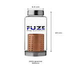 Fuze Glass Bottle With Pure Copper Filter | Grocsy