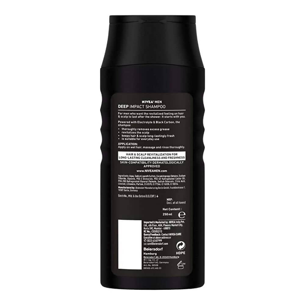 Nivea Men Deep Impact Scalp Clean Shampoo | Grocsy