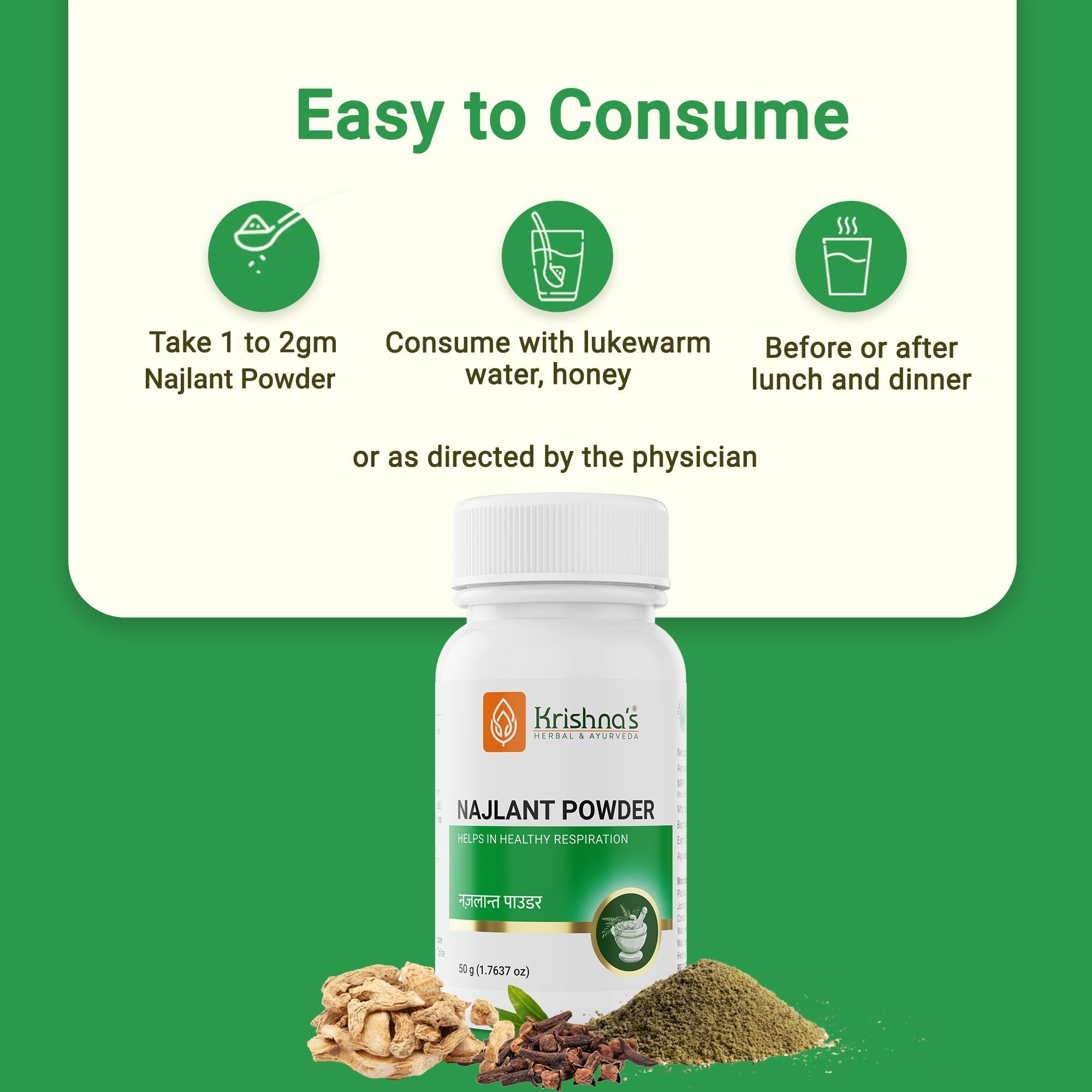 Krishna'S Herbal & Ayurveda Najlant Powder | Grocsy