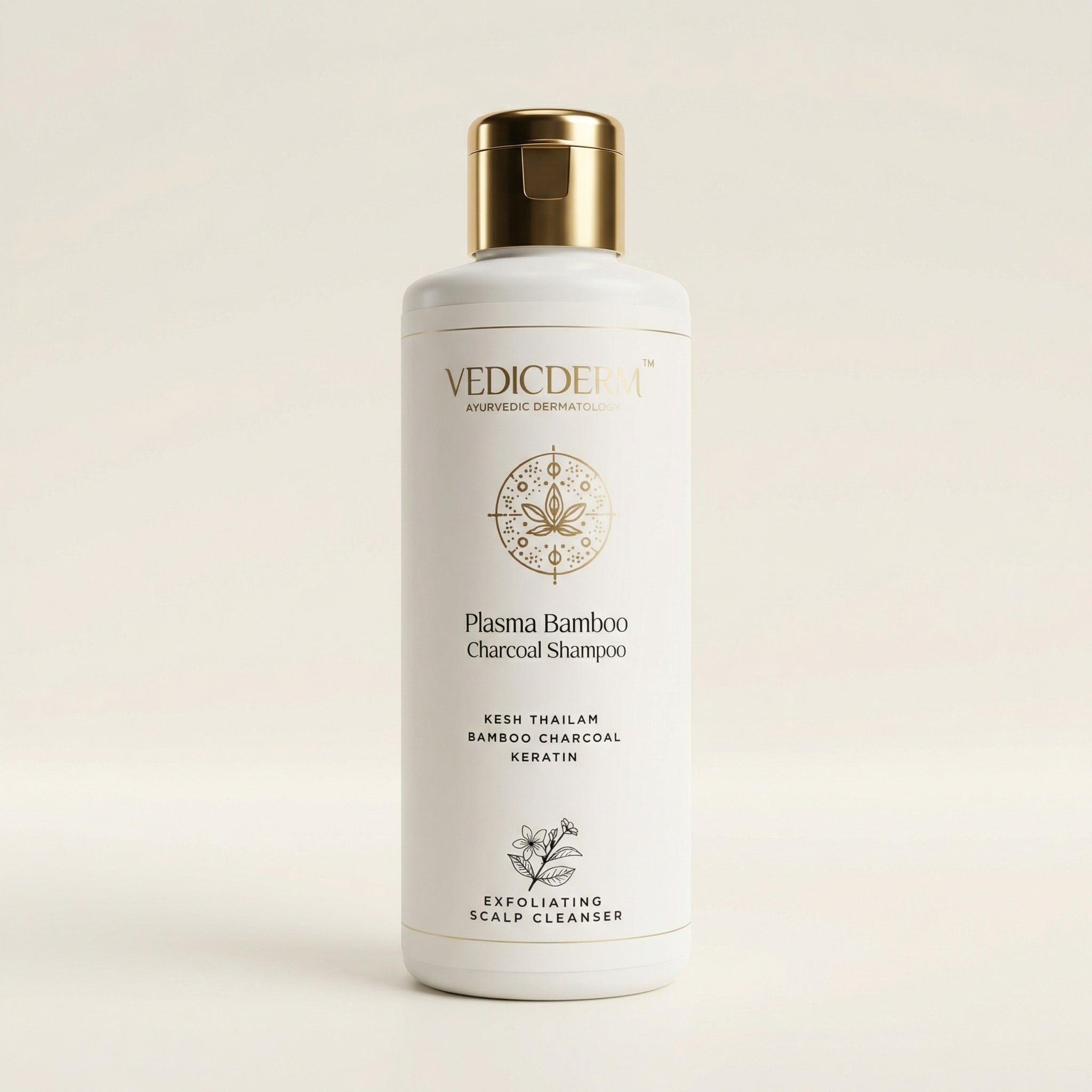 VedicDerm Plasma Bamboo Charcoal Shampoo for Psoriasis & Sensitive Scalp | Grocsy