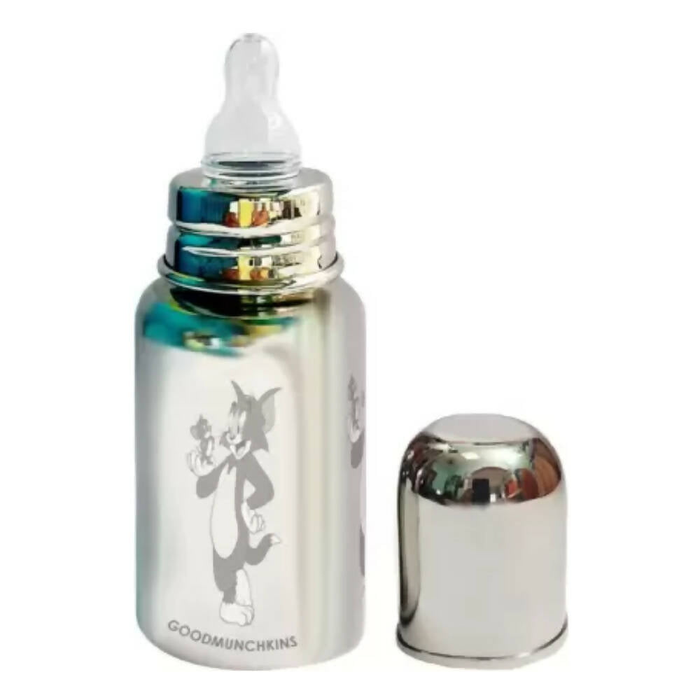 Goodmunchkins Stainless Steel Feeding Bottle 304 Grade Steel, Jointless, BPA Free, Rustfree Bottle 150 ml | Grocsy