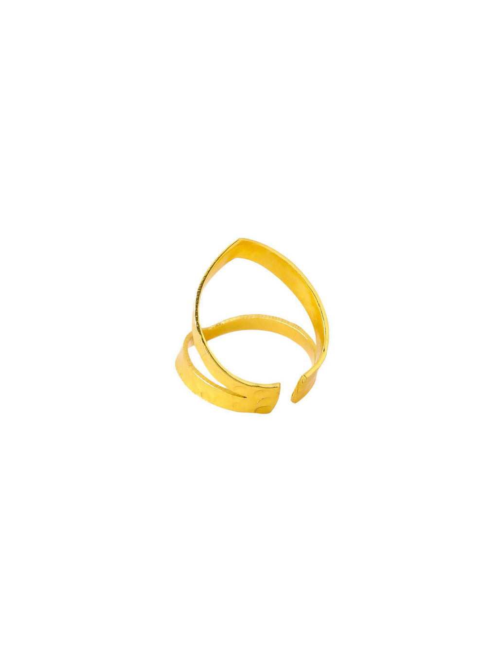 NVR Women Gold-Polished Adjustable Finger Ring | Grocsy