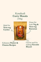 Narchuvai Foods Chettinad Combo (Chettinad Sambar Masala + Karaikudi Curry Masala + Dindigul  Biryani Masala) | Grocsy