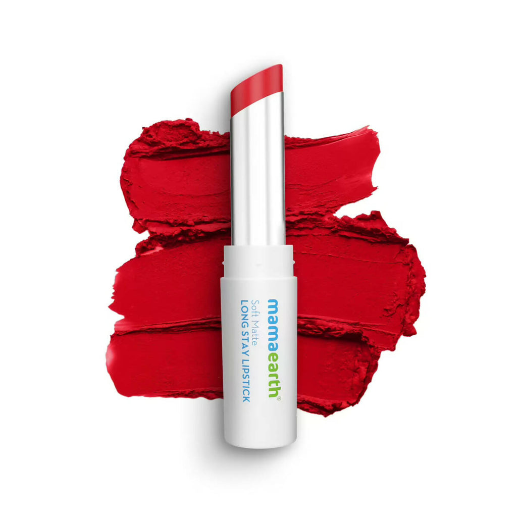 Mamaearth Soft Matte Long Stay Lipstick - Ruby Red | Grocsy