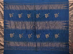 Navy Bandhani Uppada Silk Handloom Saree with Nilambari Buta Design - Global Threads | Grocsy