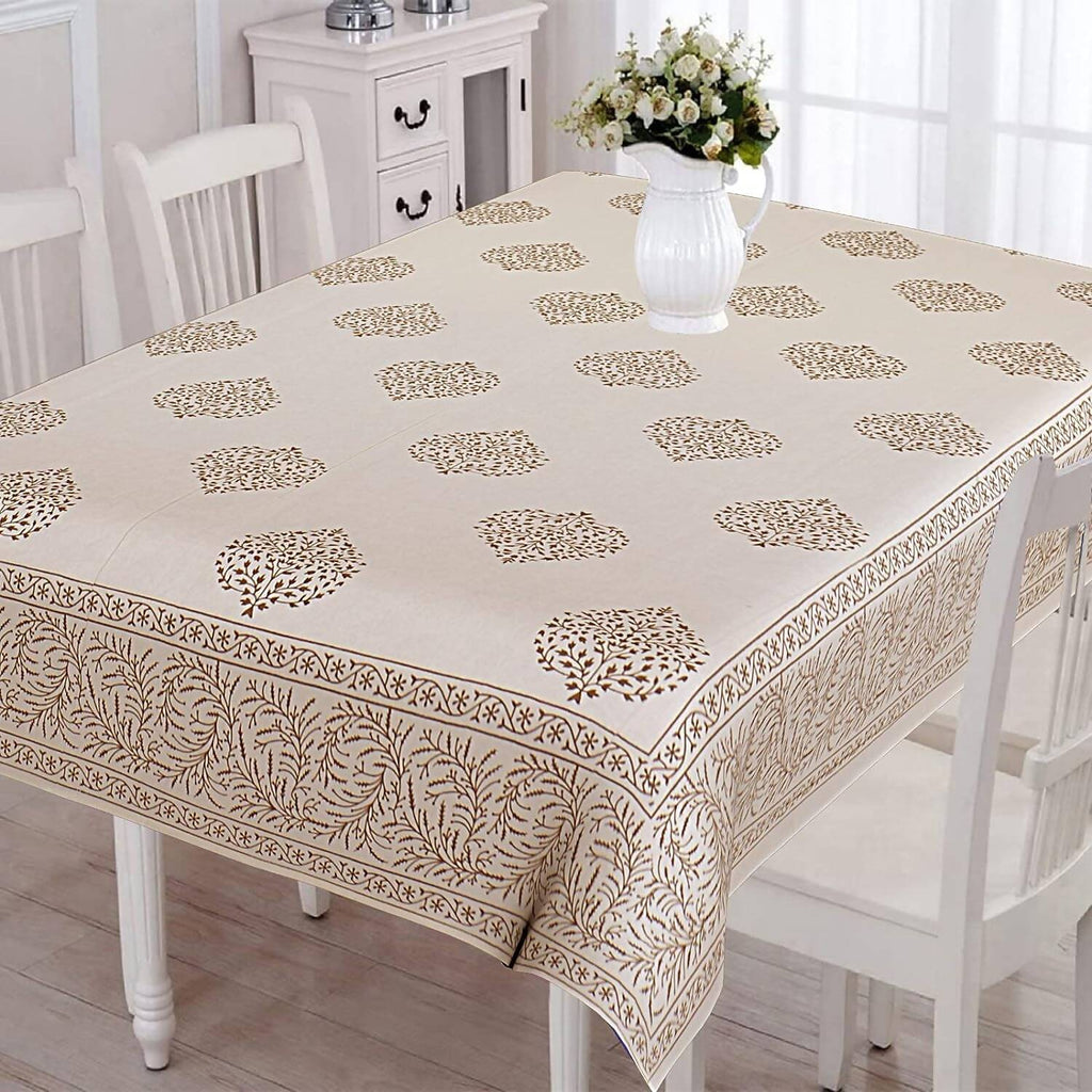 Urbano Homz Table Cloth for 6 Seater Dining Table - Cream | Grocsy