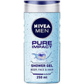 Nivea Men Pure Impact Shower Gel For Body, Face & Hair | Grocsy