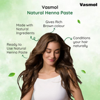 Vasmol Natural Henna Paste Ready To Use | Grocsy