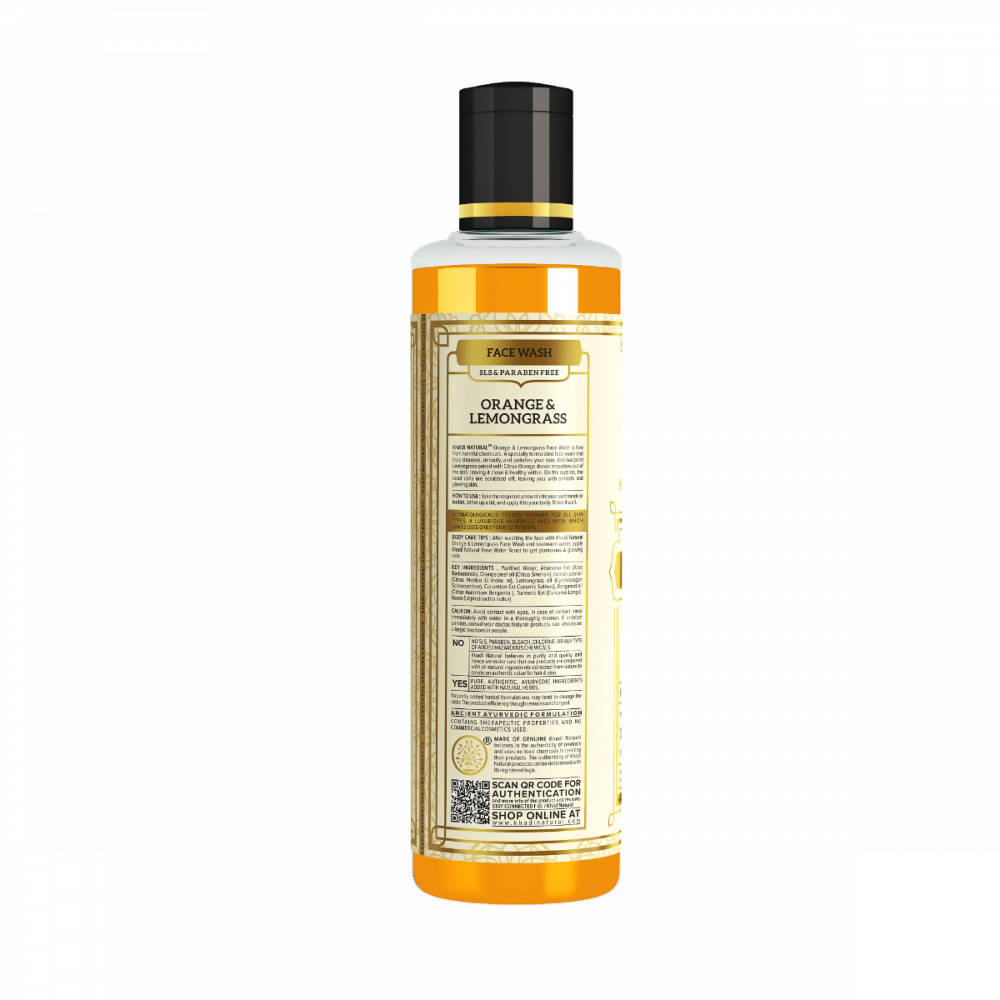 Khadi Natural Orange & Lemongrass Face Wash | Grocsy