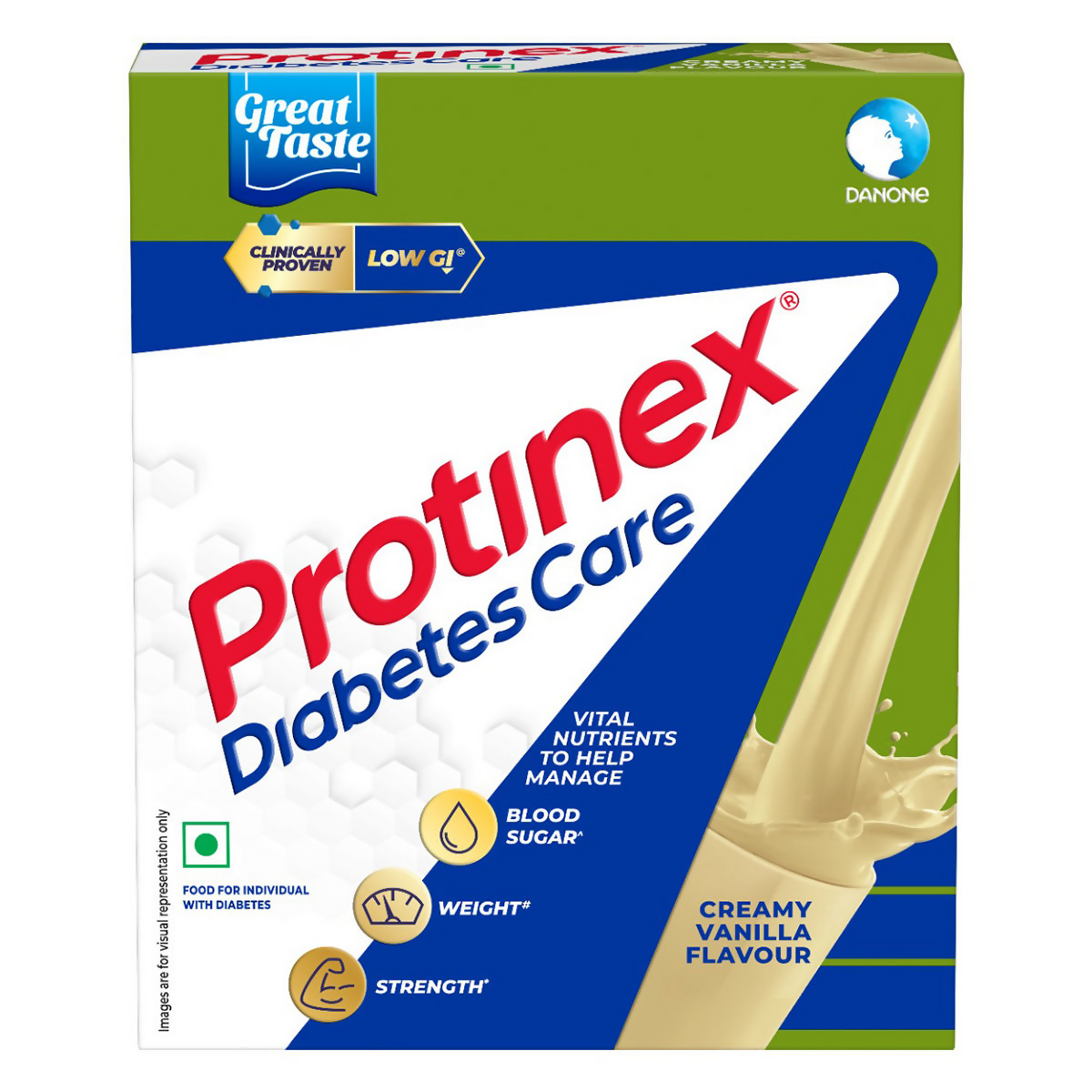 Protinex Diabetes Care Nutritional Drink Powder for Adults - Creamy Vanilla Flavor | Grocsy