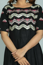 Alvano Printed Stylish Anarkali Kurti for Women and Girls Rayon Embroidery | Grocsy