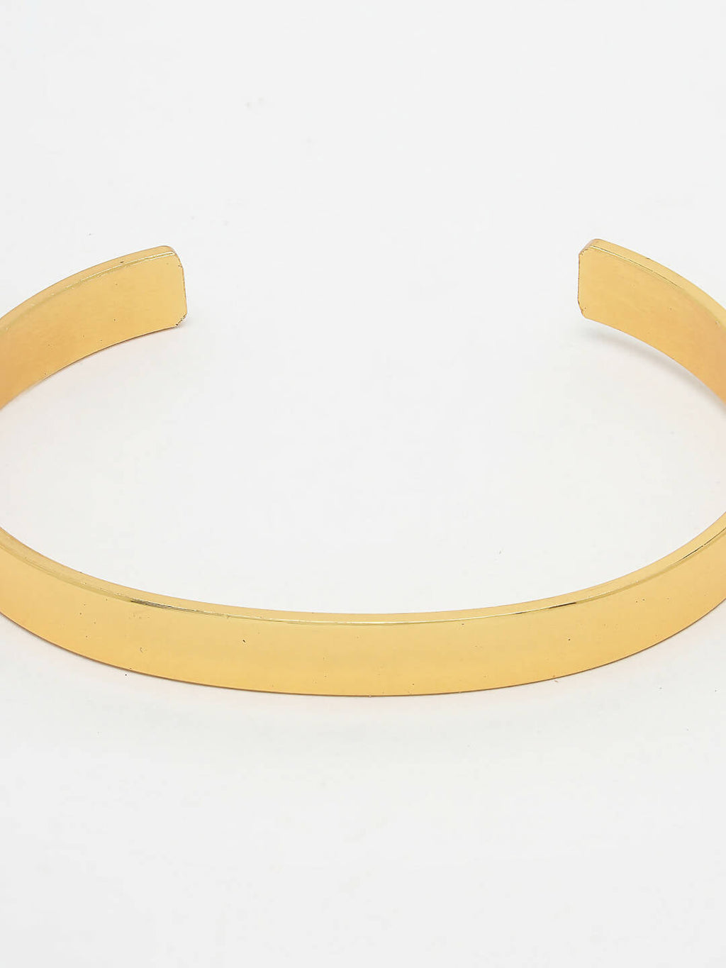 NVR Men Gold Stainless Steel Cuff Bracelet