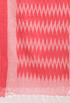 Mominos Fashion Moeza Women's Handloom Cotton Ikkat Pink Dupatta | Grocsy