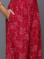 Ahalyaa Women's Traditional wear Kurta Set - Red | Grocsy