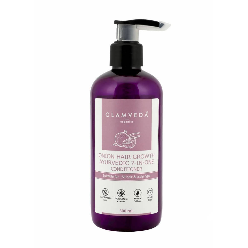 Glamveda Onion 7 In One Ayurvedic Hair Growth Conditioner | Grocsy