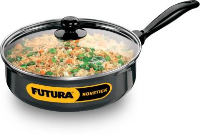 Hawkins Futura Non-stick Curry Pan 24 cm Diameter with Glass Lid 3.25 L (NCP325G) | Grocsy