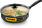 Hawkins Futura Non-stick Curry Pan 24 cm Diameter with Glass Lid 3.25 L (NCP325G) | Grocsy