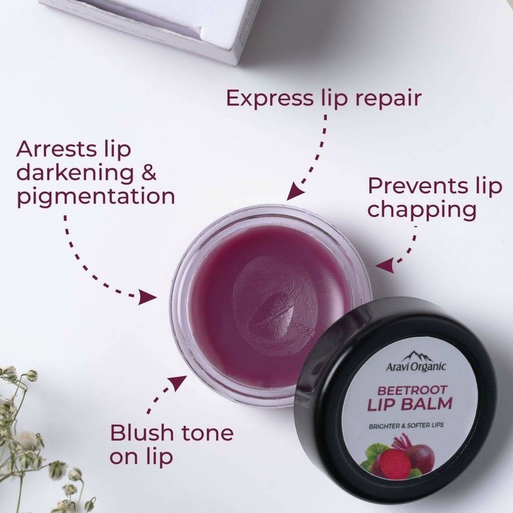 Aravi Organic Beetroot Lip Balm | Grocsy