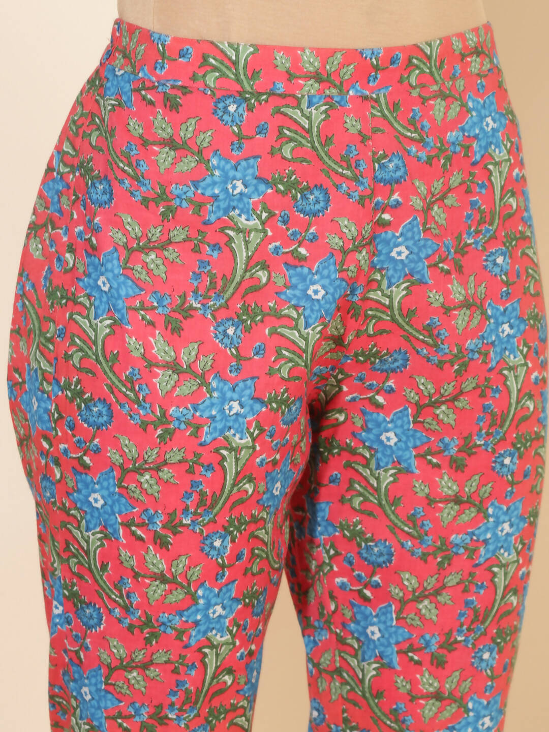 Janasya Women's Pink Cotton Floral Printed Casual Regular Co-ords | Grocsy